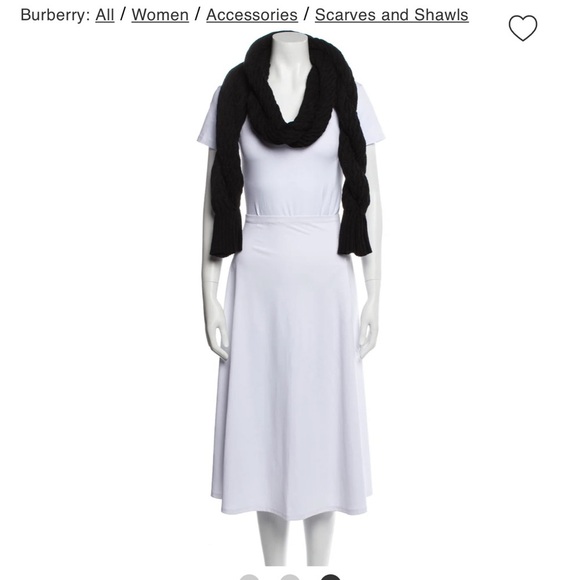 Burberry brown braided scarf 100% wool - Picture 4 of 6